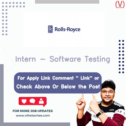 Intern - Software Testing at Rolls-Royce – Pune | Apply 2026 - V The Techee Jobs