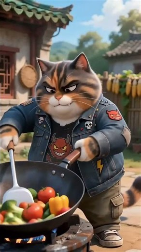 Snick & Just: Tiger Turns Master Chef! 🍳🐯 3D Comedy Short (Original) #shorts #aivideo