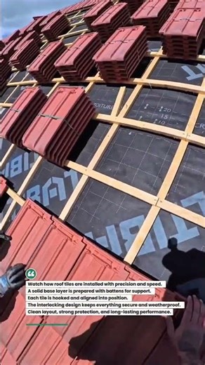 Smart Roof Tile Installation Method! #roofing #construction #homerenovation