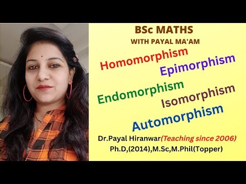Isomorphism I Automorphism I Endomorphism I Epimorphism I Homomorphism