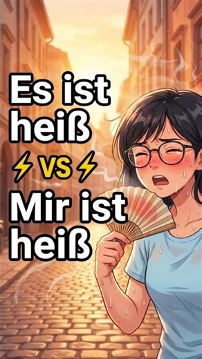 Stop Saying "I'm Hot" Wrong in German! 🥵 How to Choose Between Es and Mir? #GermanLearning #Germa...
