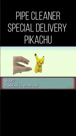 Pipe cleaner Pikachu evolves! #diy #pokemon