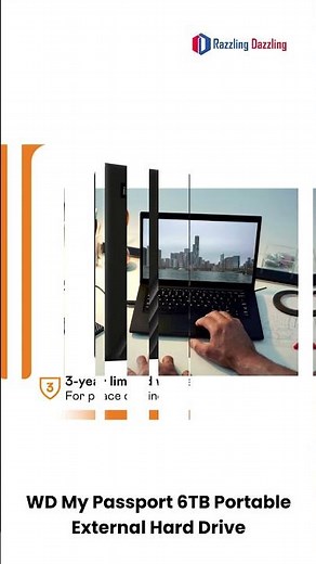 WD My Passport 6TB Portable External Hard Drive #ExternalSSD #ExternalHardDrive