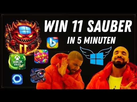 Windows 11 aufräumen mit einem Befehl - Bloatware & Telemetrie entfernen (kostenlos & Open Source)