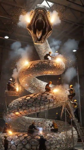 ai generated diamond snake #aigenerated #aigenerated #miniworkers #aishortsai #diamondelephant