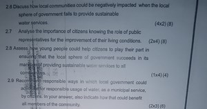 2.6 Discuss how local communities could be negatively impacted ... | Filo
