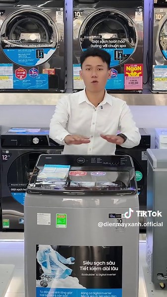 Máy giặt Samsung MỚI WA40F12E4LSV - Giải pháp