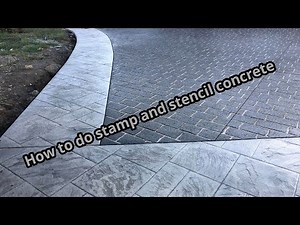 How to do a concrete driveway ( stencil and stamp ) granite texture | pattern concrete systems 🔥🔥