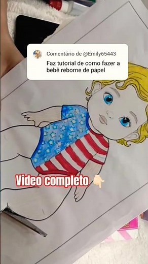 Passo a passo como fazer bebê Reborn de papel #diy #bebereborn #raissamarys