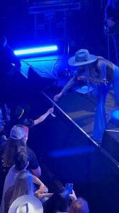 Lainey meeting sweet Brooklyn, singing Atta Girl & then giving her the necklace right off her neck. We were standing right next to Brooklyn and her Dad & got to chat with them during the VIP meet & greet before we went up to the box. Brooklyn gave Lainey a picture she painted and got to ask her a question. She asked Lainey how old she was when she started singing & writing. Lainey said 9 years old, the same age as Brooklyn. She told us she is taking guitar lessons and she was the cutest peanut I