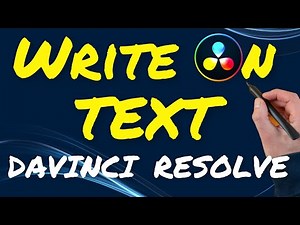 Write on Text Effect in Davinci Resolve 18.6 Tutorial