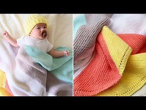 How To Knit A Baby Blanket For Beginners (Super Easy!)