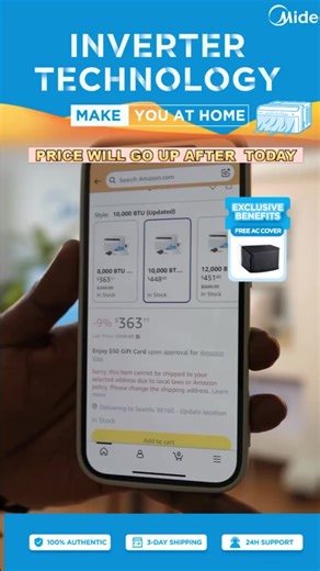 Midea 6K/8K/10K/12K BTU U Shaped Smart Inverter New Window Air Conditioner, 2026 version AC, Cools up to 450 Sq. Ft.,Ultra Quiet with Open Window Flexibility, Works with Alexa/Google Assistant, 35% Energy Savings, Remote Control, Mother’s Day