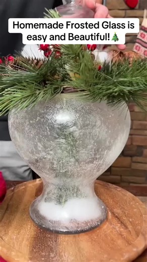 Homemade Frosted Glass is easy and Beautiful!🎄