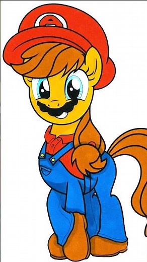 MLP Coloring Applejack As Mario 🍎🐴