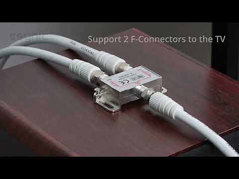 2 Way F Type Cable TV / CATV Broadband Splitter 2500MHz KIT fr Virgin Media etc
