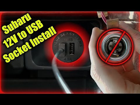 Subaru 12V Socket to USB Socket Install