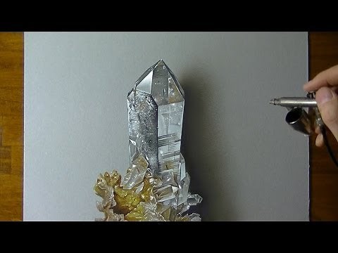 Drawing Time Lapse: hyaline quartz - hyperrealistic art