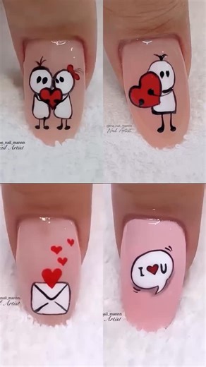 Nail art 💅 Manicure on Instagram: "4 Valentine nail designs in one tutorial 💌 🎥 by @the_nail_mannn Cute, playful, and full of love — perfect for clients who want something sweet, not cheesy. Save this tutorial and turn simple nails into little love stories ✨💕 #nailart #naildesign #nailsinspo #nailtutorial #nailideas #manicure #gelnails #nailartist #valentinenails #nailinspiration #valentinenailart #cutevalentinenails #loveinspirednails #heartnails #romanticnails #nailarttutorial"