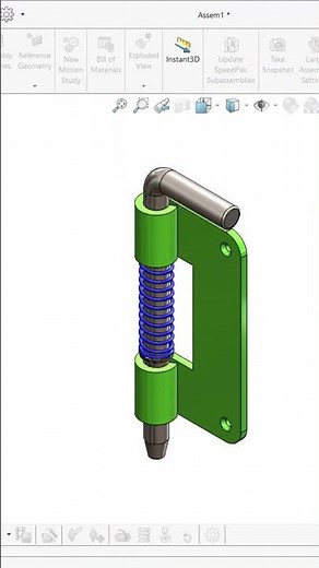 ✅Spring Stopper Animation #solidworks #design #engineering #animation #short