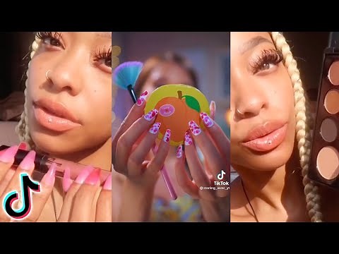ASMR Doing Your Makeup (Face Touching, Personal Attention, Tapping) 👄 | TikTok Compilation 2022