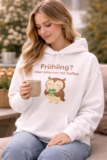 Spring Only With a Coffee Hoodie – Funny Coffee Slogan Hoodie for Women and Men – Spring Outfit Pullover – Gift for Coffee Fans – S–5XL - Etsy