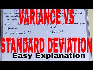 Variance vs Standard Deviation|Difference between variance and standard deviation|Variance Standard