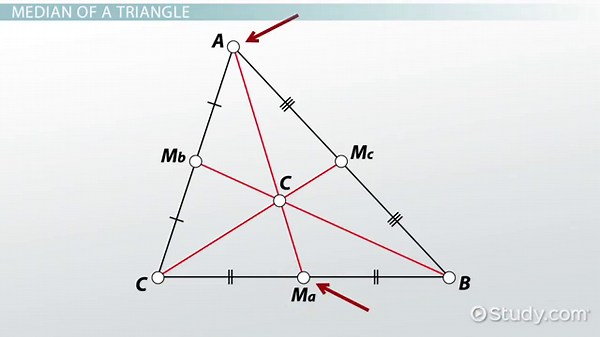 Median of a Triangle | Definition, Theorem & Formula