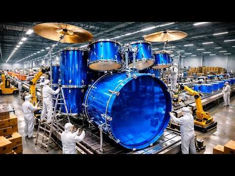 INSIDE the DRUM FACTORY – How PROFESSIONAL DRUM SETS Are MADE Full Process