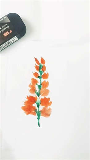 easy flower drawing. water color painting. easy art and drawing.. #art #drawing #shorts #trending