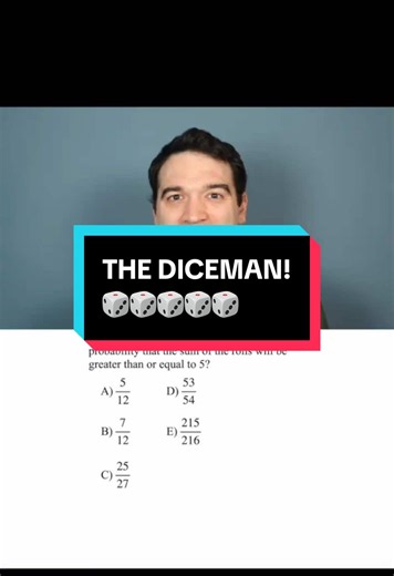 GRE Probability Problem: Rolling a Six-Sided Die