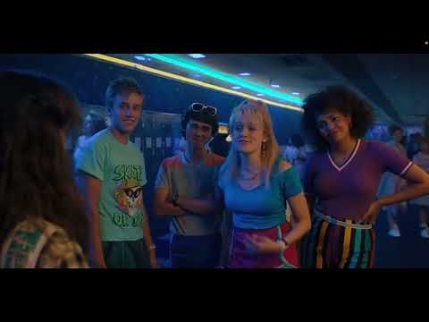 Eleven throws roller skates at Angela (1080p) Stranger Things