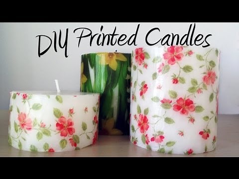 DIY tutorial: Decorate candles with paper napkins / Decorar velas con servilletas de papel