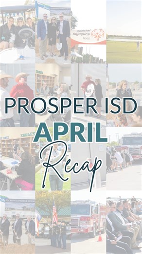 4.5K views · 19 reactions |  That’s a wrap on April in Prosper ISD! From incredible events to everyday moments of excellence, our students, faculty, and staff continue to inspire. We’re so proud of all that’s been accomplished this month and can’t wait to see what May—and the end of the school year—has in store! ✨ #prosperproud | Prosper Independent School District | Facebook