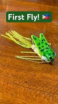 Frog Fly Experiment 🐸– First Fly I’ve Tied in the Philippines! #FlyTying #FrogFly