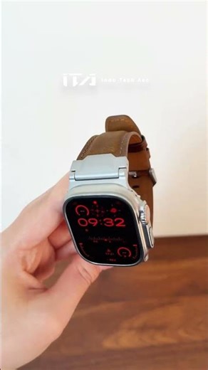 Chestnut Brown Titanium CAVALLO Strap designed for Apple Watch