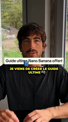 Je vous offre le guide ultime de Nano Banana Gratuitement. L’IA de Google qui génère des images incroyables… mais que presque personne n’explique vraiment. Dans ce guide, vous allez apprendre à : → Générer et éditer des images ultra-réalistes → Créer des visuels et pubs pour votre business → Utiliser le JSON Prompting → Comparer les résultats ChatGPT vs Nano Banana Regardez la vidéo, vous allez voir pourquoi Nano Banana écrase tout. Commentez Nano et je vous envoie le guide complet. Et abonnez-v