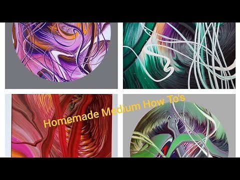 (76) ACRYLIC POURING - How to mix Homemade Medium for Ring and Ribbon Pour and Proper Consistency