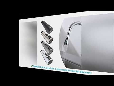 Kitchen Faucet Nozzle Pull Out Sink Water Tap Nozzle LED Digital Display Faucet Adapter Universal 1/
