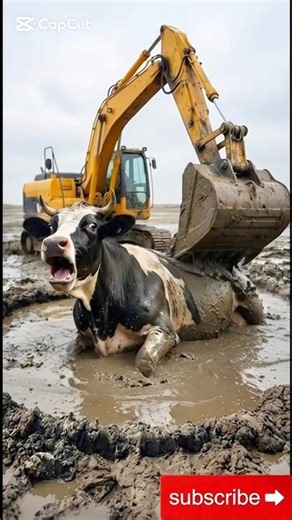 Even if a bulldozer kills a cow, someone should save it. 🐄🐄😭 #trending #United States #usa #shorts