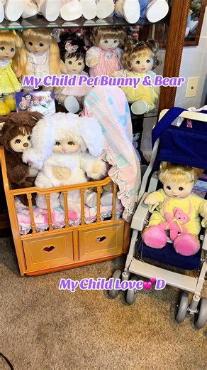 My Child Pet Bear & Bunny. The My Children Collection Mattel 1985-1988 #collector #mychildpets #mychildoll #mattel #toys