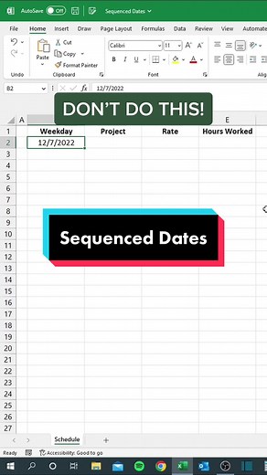 Creating Sequences of Dates in Excel and Google Sheets