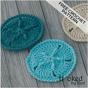 Sand Dollar Coaster | Free Crochet Pattern - Hooked by Kati