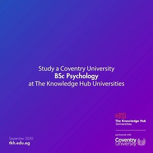 We give you a dynamic and global education to get a solid grounding in the study of human behavior. You will learn about how to use theory, methodology, experiential learning, and scientific research to answer questions that begin with the word “why”. Study a Coventry University BSc in Psychology for 2020 intake at #TKH in Egypt's New Capital. To learn more, DM us with a 🧠 emoji or send us an email to hello@tkh.edu.eg #TKH #iamCoventry | The Knowledge Hub Universities