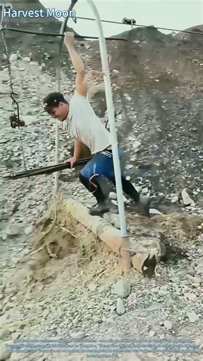 Seilrutsche im Bergbaugebiet! Ein improvisiertes System zur Überquerung eines Flusses