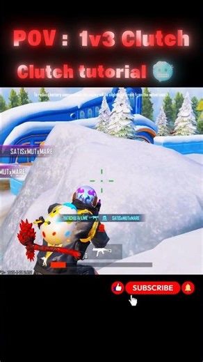 😱1v3 Clutch Tutorial |🥶#bgmi #pubgmobile #shorts 🔥