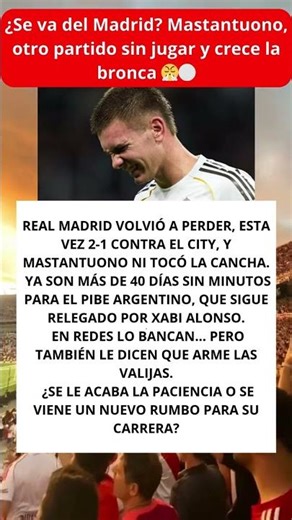 ¿Se va del Madrid? Mastantuono, otro partido sin jugar y crece la bronca 😤⚪