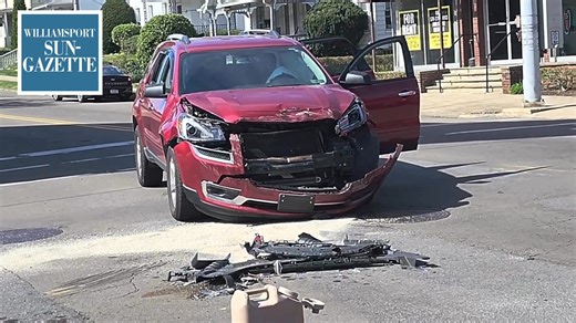 A violent three-vehicle crash sent one driver to UPMC Williamsport to get treated for injuries he suffered in a collision at Washington Boulevard and Packer Street about 12:50 p.m. Saturday, Williamport police said. Driving a Ford Ranger pickup truck, Michael Wishon, 60, of Williamsport, was traveling south on Packer Street when his vehicle and a GMC Acadia driven by Bernard Daniels, 40, of Jersey Shore, who was traveling east on Washington Boulevard, collided, police said. Following the impact,
