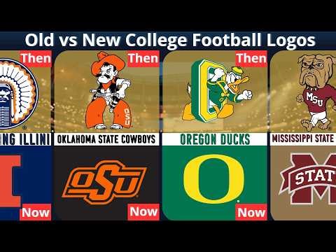 College Football Logos Then vs Now… Which Is Better?