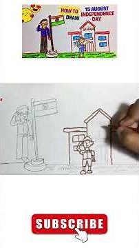 Independence Day Drawing – Easy 15 August Art for Kids 🇮🇳
